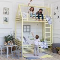 Двухъярусная кровать Дом на 25см ножках и ящиками - doodywoody