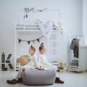 Двухъярусная кровать Дом на 5см ножках белого цвета - doodywoody