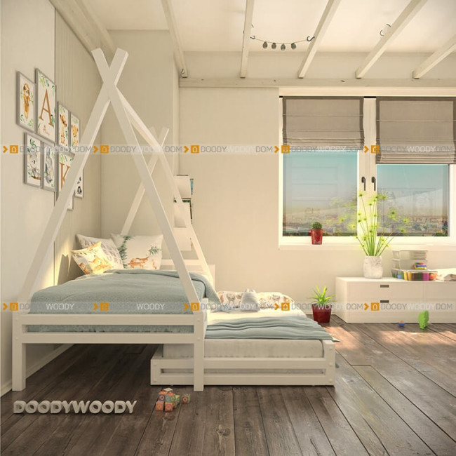 Детская кровать "Вигвам" с дополнительным спальным местом, детский - doodywoody
