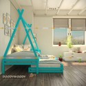 Детская кровать "Вигвам" с дополнительным спальным местом, детский - doodywoody