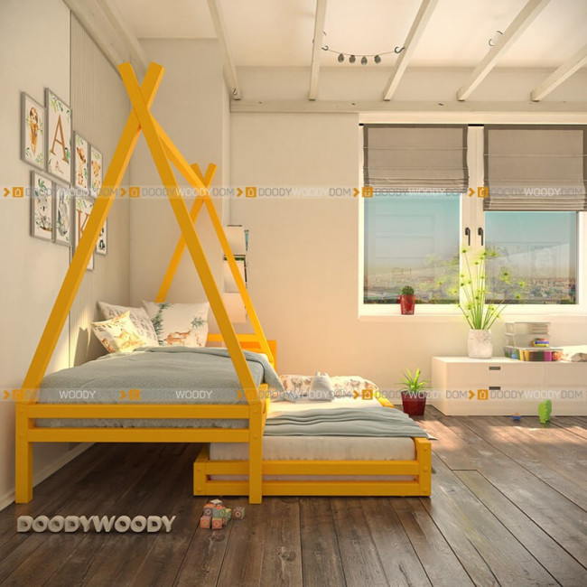 Детская кровать "Вигвам" с дополнительным спальным местом, детский - doodywoody