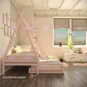 Детская кровать "Вигвам" с дополнительным спальным местом, детский - doodywoody