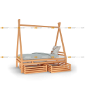 Вигвам с реечными ящиками для игрушек, детский - doodywoody