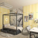 Кровать куб для подростка с ящиками на колёсиках - doodywoody