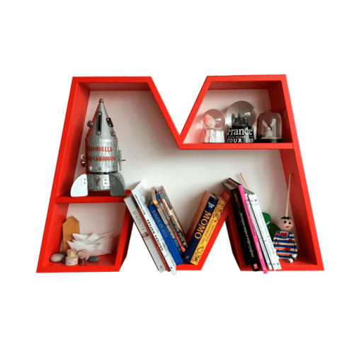 Полка буква М для книг и...