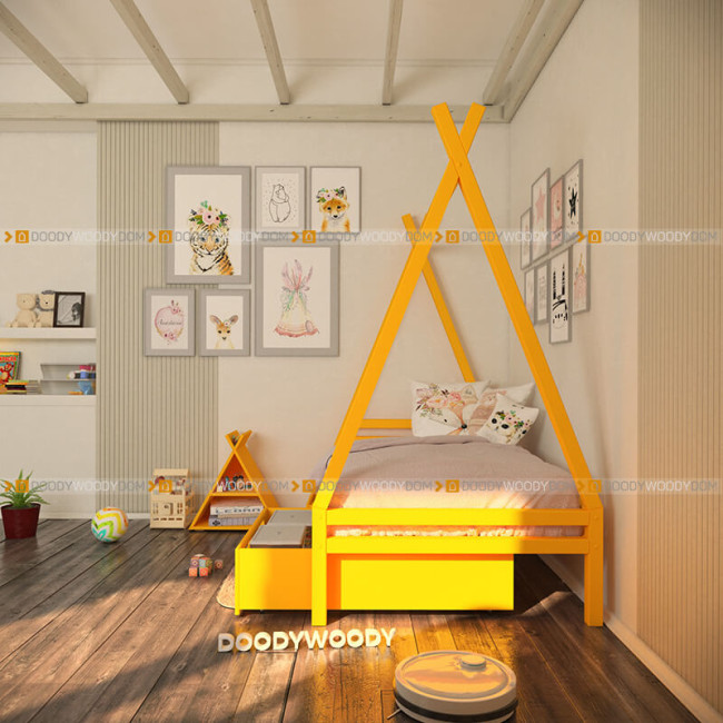 Вигвам с ящиками для игрушек, детский - doodywoody