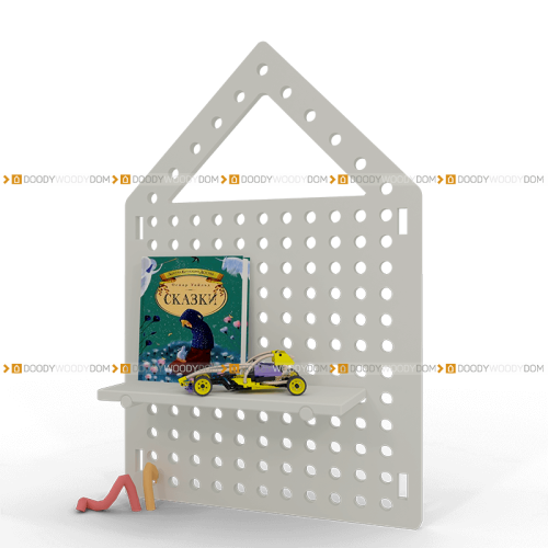 пегборд деревянный в детскую треугольник pegboard DOODYWOODY