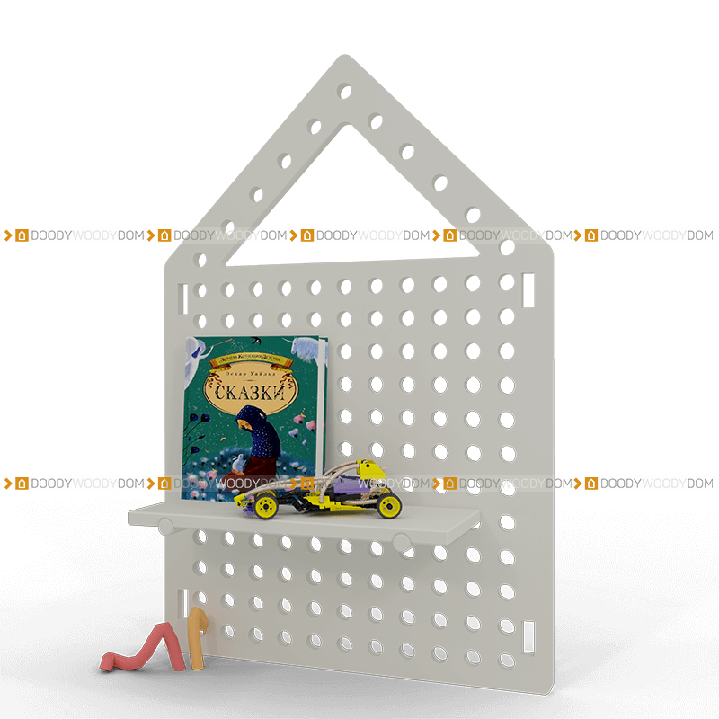 пегборд деревянный в детскую треугольник pegboard DOODYWOODY