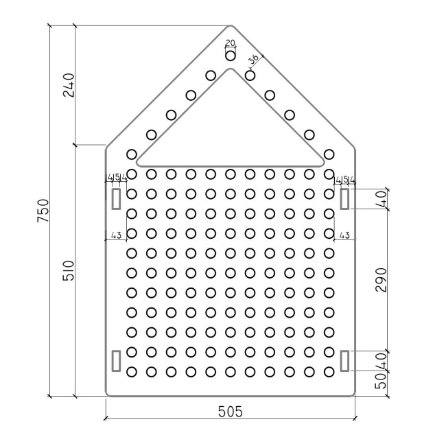 пегборд деревянный в детскую треугольник pegboard DOODYWOODY