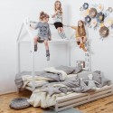 Кровать домик белого цвета с дополнительным спальным местом doodywoody